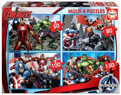 Immagine prodotto di Puzzle 4 in 1 Avengers 16331