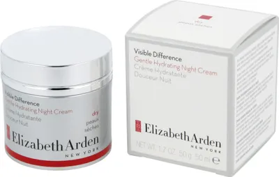 Zdjęcie produktu dla Elizabeth Arden Visible Difference Gentle Hydrating, Krem na noc, Kobiety, Skóra sucha, Twarz, Ujędrniający, Nawilżający, Wygładzający, 50 ml