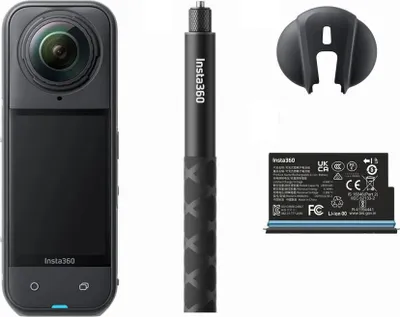 Immagine prodotto di Insta360 X5 Starter Bundle, 8K Ultra HD, 72 MP, 120 fps, Wi-Fi, Bluetooth, 2400 mAh