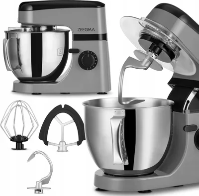 Produktbild von Planetenroboter Zeegma Planeet Mix 5 l, 1800 W, 3-in-1-Rührwerkzeuge, Silber