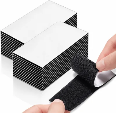 30 Stück selbstklebendes Klettband extra stark, schwarz