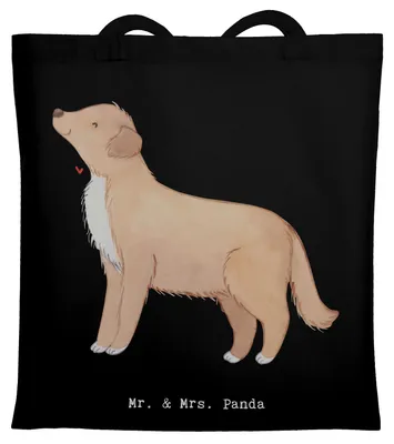 Produktbild von Mr. & Mrs. Panda Einkaufstasche Nova Scotia Duck Moment - Schwarz - Geschenk, Jutebeutel, Laptoptasche, Schultasche, Retriever, Tolling, Tasche, Shopping