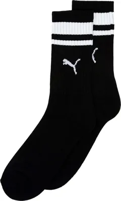 Produktbild von Puma Crew Heritage Stripe Uni (2-pack), uni sokken, zwart gestreept
