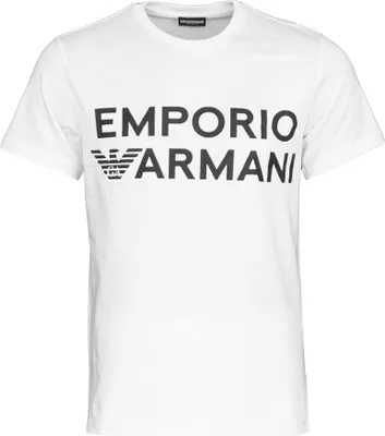 Obrázok produktu pre Emporio Armani Tričko Beachwear z organickej bavlny s maxi logom a okrúhlym výstrihom
