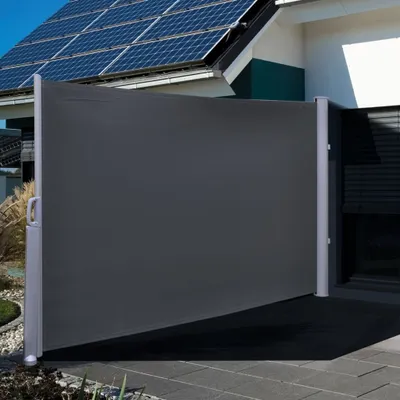 Produktbild von HI Seitenmarkise 3×1,6 m Schwarz Polyester