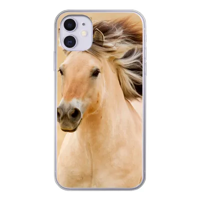 Produktbild von MuchoWow® Handyhülle Schutzhülle Hülle für iPhone 11 Pferde - Tiere - Mähne - Porträt Silikon Softcase Handy Hülle - Handytasche