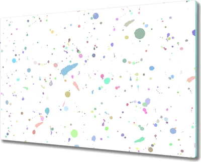 Produktbild von Herd-Abdeckplatte Glas Schneidebrett Ceranfeld-Abdeckung - 80x52 cm - Farbspritzer Bunt
