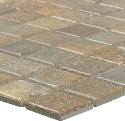 Produktbild von Keramikmosaik Fliesen Lusco Metalloptik Rost Braun