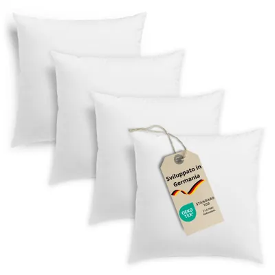 Immagine prodotto di Set di 4 cuscini decorativi in fibra di poliestere, 40 x 40 cm, imbottitura in poliestere al 100%, lavabili, sleepling