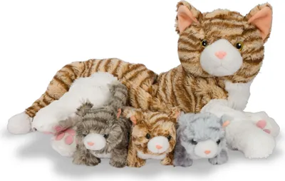 Produktbild von Katzen-Mama mit Babys Kuscheltier Noxxiez Kitten Stofftier