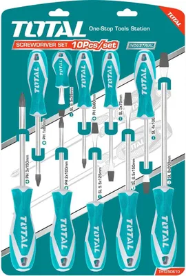 Immagine prodotto di Cacciavite Total THT250610 Cacciavite, set di 10, industriale, CrV