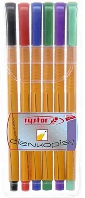 Produktbild von Rystor Fineliner Set 6 Farben 0.4 mm Kolorstifte Schreibset