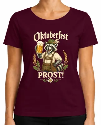 Obrázek produktu pro , pánské kalhoty z kůže (Lederhose), dámské tričko s motivem tradičního oděvu (Dirndl), barva: vínová, velikost: S