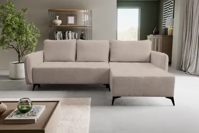 Produktbild von VENASI LUCKY Universell Ecksofa mit Schlaffunktion und Bettkasten Braun Schlafsofa Eckcouch Sofa ASTRA 04