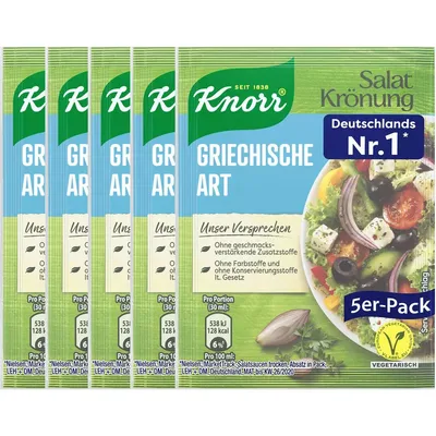 Immagine prodotto di Knorr Salatkrönung Condimento trasparente alla greca 5x 9g confezione da 5 pz