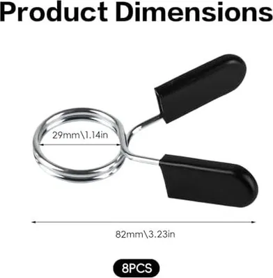 Produktbild von Hantelstange Federverschluss 8 PCS kurzhantelstange 30mm,c.p.sports,kurzhantel gewichte verschluss, Gewichtheben & ABS Federstahl hantel verschluss, hantel schnellverschluss 30mm,hantelverschlüsse