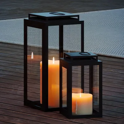 Produktbild von Laternen 2er Set | Gartenlaterne | Wohndekoration für Innen & Außen | Große Outdoor-Windlichter | Designer Dekoration für Wohnzimmer, Balkon & Garten