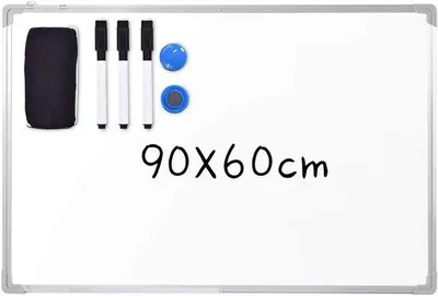 Produktbild von Whiteboard mit Aluminiumrahmen und Stiftablage - beschreibbar und magnetisch
