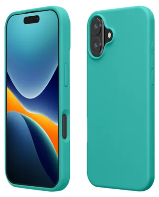 Produktbild von kwmobile Handyhülle für iPhone 16 Plus Hülle, für iPhone 16 Plus Case - Hülle Silikon - kabelloses Laden - Türkis