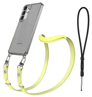 Produktbild von EAZY CASE Handykette magnetisch mit Handyhülle für Samsung Galaxy S26 Plus, Crossbody Handyband 1-1,90m verstellbar mit 2 Ösen in Gelb