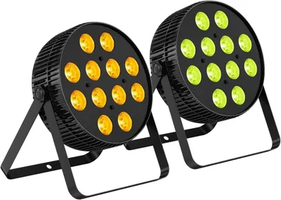 Produktbild von Einbaustrahler – LED-Beleuchtung – 12 LEDs – RGB- und Violett-Licht – DMX512