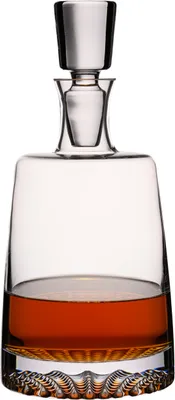Produktbild von IMPERIAL glass Whiskykaraffe 700ml Handgefertigt - Whiskeykaraffe mit Glasstopfen Serie "Faro", Whisky Dekanter aus Crystalline Glas mit strukturiertem Boden