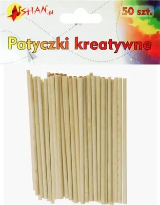 Obrázok produktu pre Prírodné okrúhle kreatívne tyčinky 9cm 3mm 50 ks Shan