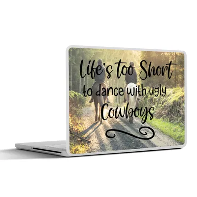 Produktbild von MuchoWow® Laptop Aufkleber Sticker Cover Pferde - Sprichwörter - Reiten 40x30 cm - Laptop Dekoration - Selbstklebend