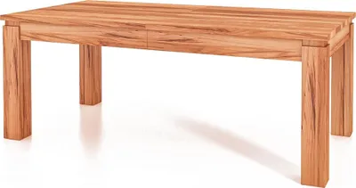 Produktbild von Esstisch Tinci aus Kernbuche massiv 100x160x77 cm m. 5 Verlängerungen auf 385 cm