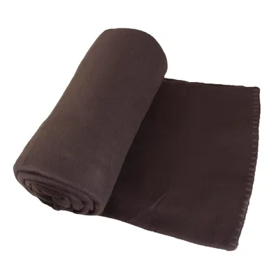 Fleecedecke Polarfleece braun Unifarben 130x170cm Wohndecke Schlafdecke Decke