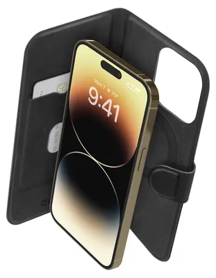 Produktbild von SBS MagSafe-kompatibles Bookcase, schlankes Design, Kartenfach und Klappverschluss für iPhone 14 Pro/13 Pro