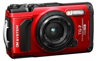 Zdjęcie produktu dla OM Digital Solutions Tough TG-7, 12,7 MP, 4000 x 3000 px, CMOS, 4x, 4K Ultra HD, Czerwony