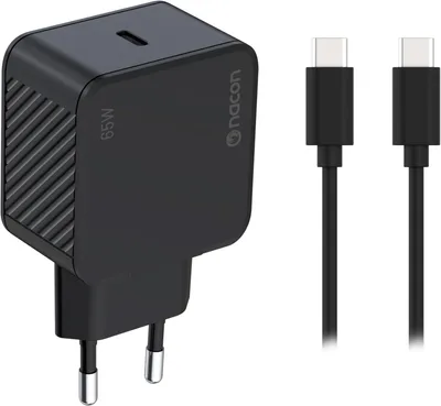 Produktbild von NACON Ladegerät für ROG Xbox Alliance und Alliance X, 65-W-Netzteil mit Power Delivery, Schnellladefunktion, kompatibel mit PC, Smartphone und Switch. Inklusive 1,5 m USB-C-Kabel – XBXROGADAPT65