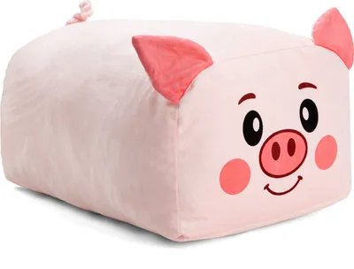 Produktbild von Weiches Plüsch Kissen Kuscheltier in Tier Form Groß 60 x 25 x 35 cm für Schlafzimmer Jugendliche Plüschtier Kawaii Anime Style | Schwein PIG [091]