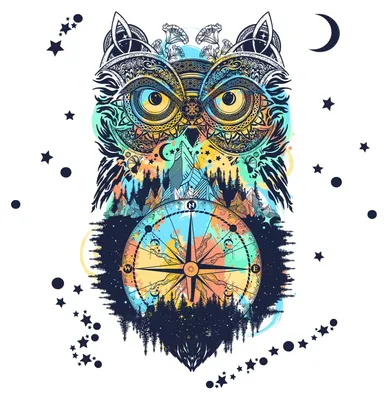 Produktbild von Wandtattoo Eulen für Kinderzimmer Dekoration