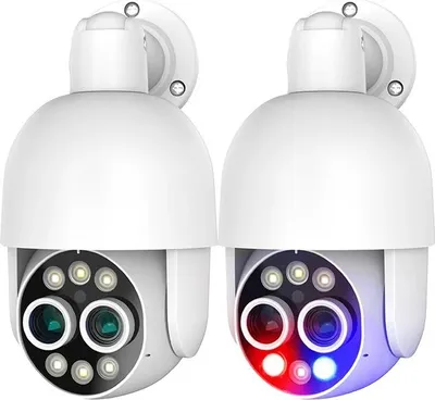 Immagine prodotto di Telecamera di sorveglianza, doppio obiettivo da 8 MP, riconoscimento umanoide tramite IA, 2 telecamere 4K senza scheda