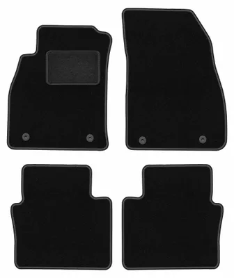 Obrázok produktu pre Velúrové autokoberce pre: Saab 9-5 II NG 2010-2012 (sedan/kombi/liftback) – sada 4 ks, čierne, na mieru – Wielganizator LUX