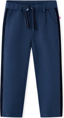 Produktbild von "2026 Promotion" Kinderhose mit Schwarzen Zierleisten Marineblau 116 - Trainingshosen CC1323