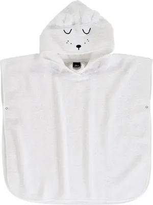Produktbild von Alvi ALVI Bade-Poncho Faces weiß 60x60