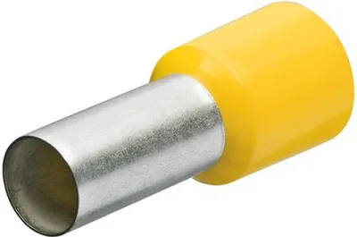Produktbild von Knipex 97 99 336 Aderendhülse 9799336 6qmm gelb 20/12mm 1 Beutel = 100 Stück
