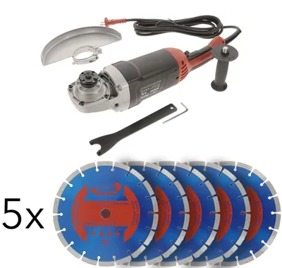 Produktbild von FLEX Flex L2200 Winkelschleifer 230mm + 5 Trennscheiben Beton 2200W Betonsäge