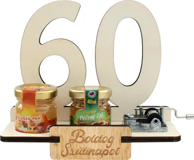 Obrázok produktu pre Darčekový stojan 60 rokov s verklíkom HU
