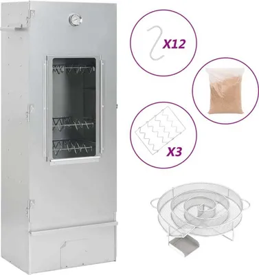 Image de Fumoir avec générateur de fumée froide Acier galvanisé 3200750