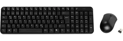 Produktbild von ViVanco™IT-KB MS USB, Volle Größe (100%), Kabellos, RF Wireless, QWERTZ, Schwarz, Maus enthalten