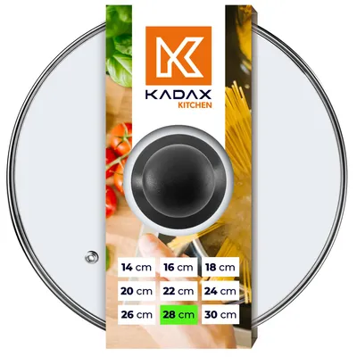 Zdjęcie produktu dla KADAX Pokrywa Do Garnka Patelni Żaroodporna Szklana 28cm