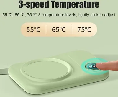 Produktbild von Kaffeetassewärmer, 10 W USB -Schreibtisch Elektrische Wärmer 3 Temperatureinstellungen Erhitzen Kaffee, Tee, Wasser, Milch, Getränke