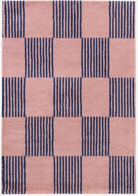 Produktbild von sweeek - Indoor-Teppich blau und rosa kariert