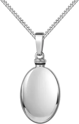 Produktbild von Aschekette für Asche oder kleine Andenken zum Befüllen Anhänger aus 925 Silber + Kette 45 cm