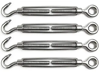 Produktbild von 4 Stück M10 Spannschloss Set - Verstellbarer Kabelspanner