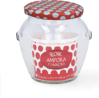 Immagine prodotto di vasetto in vetro da 580 ml con tappo a vite da 82 mm AMFORA TO-580 / 6 ganci